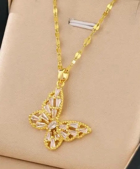 Butterfly Zirconia Necklace