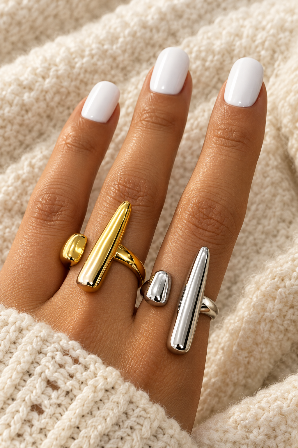 Aria Minimalist Stacking Ring – view 2 | C'Bella Jewelry