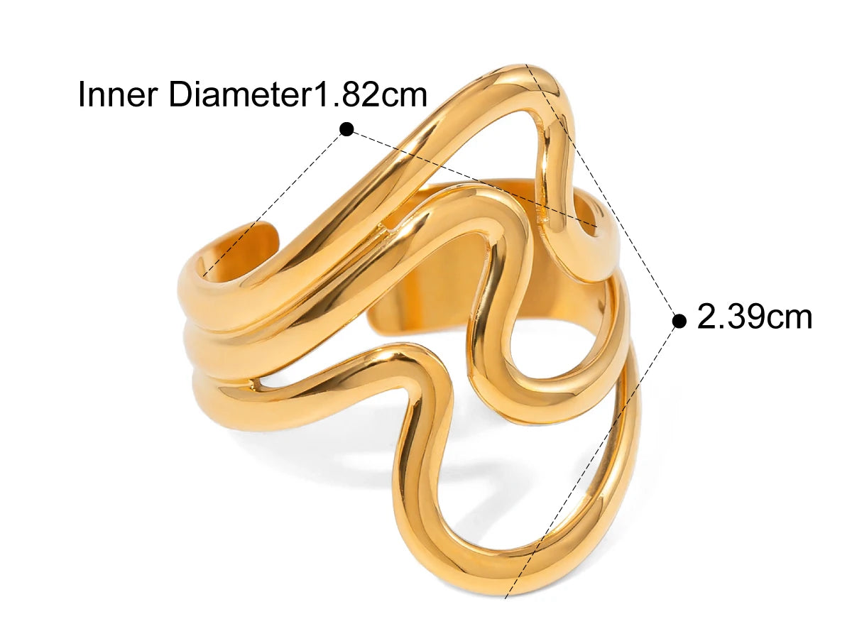Wavy l Ring