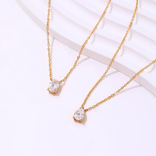 Dainty Necklaces (Oval - Water-drop)