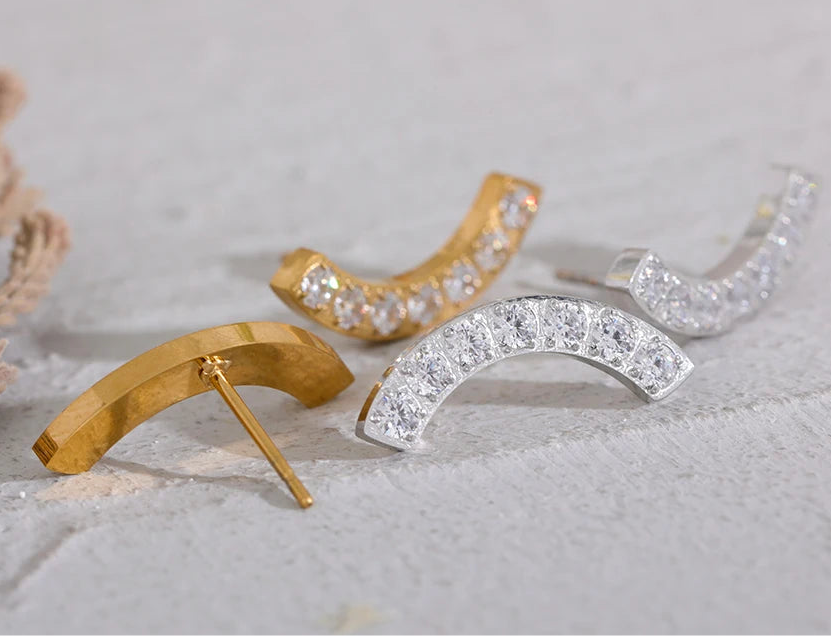 Stud Zirconia Earrings