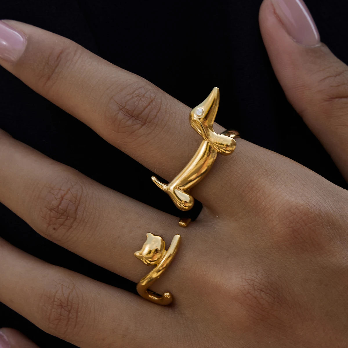 Animal Lines Ring – waterproof stainless steel ring by C'Bella Jewelry