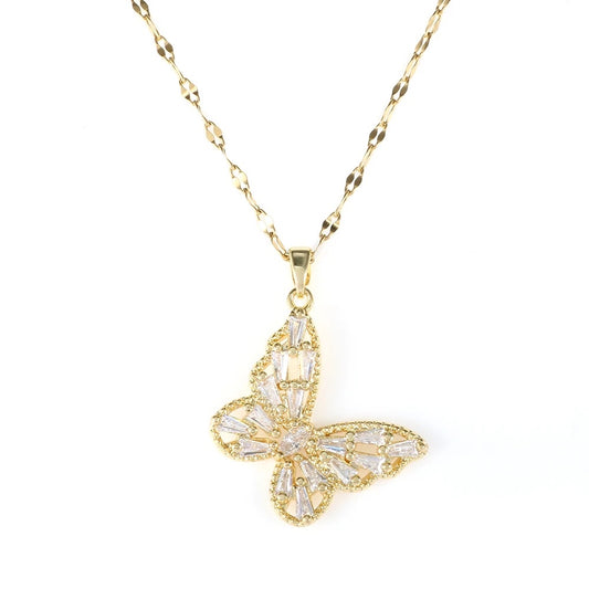 Butterfly Zirconia Necklace