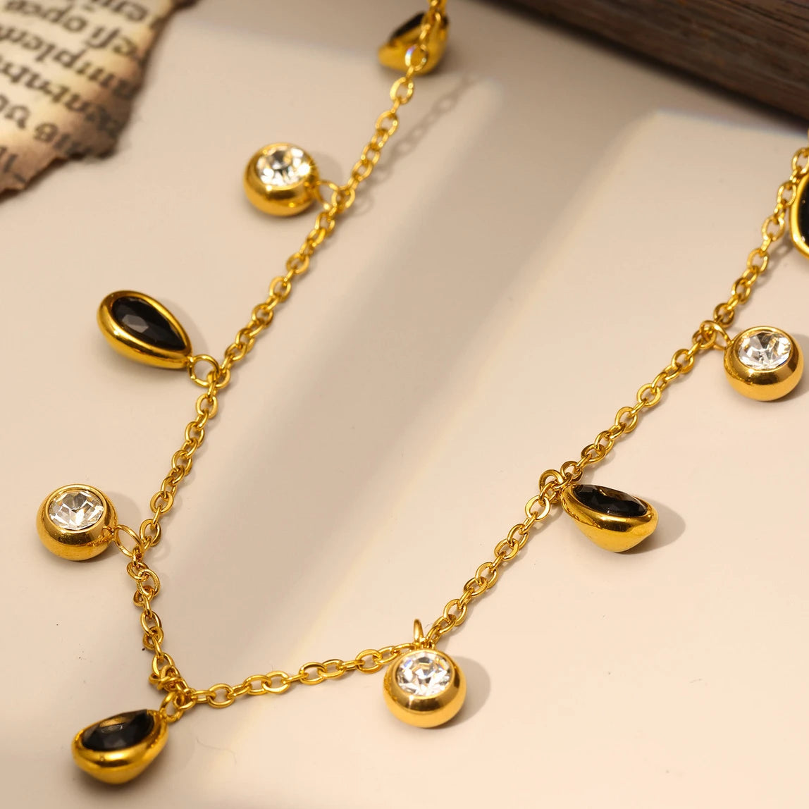 Dreamy Water Droplet Tassel Necklace – necklace, alternate view 3