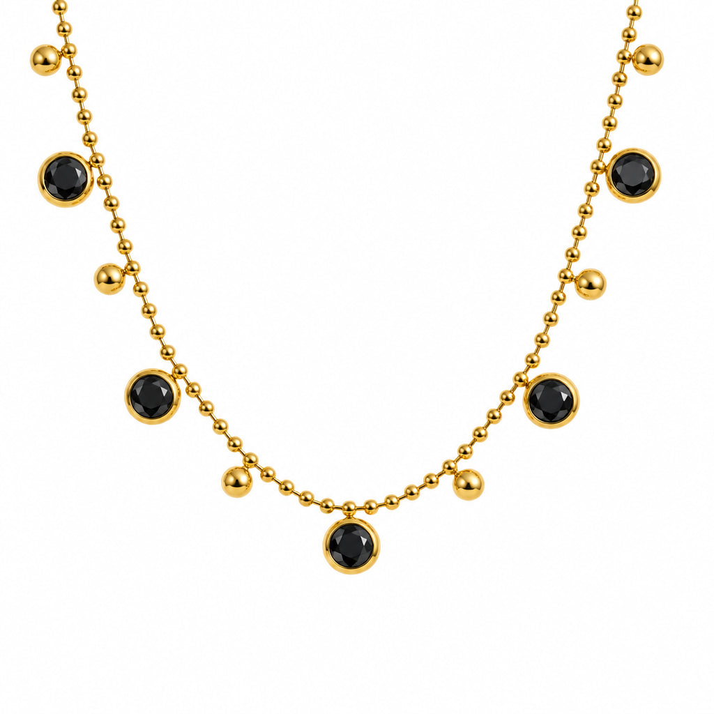 Beaded Zircon Necklace – necklace, alternate view 3