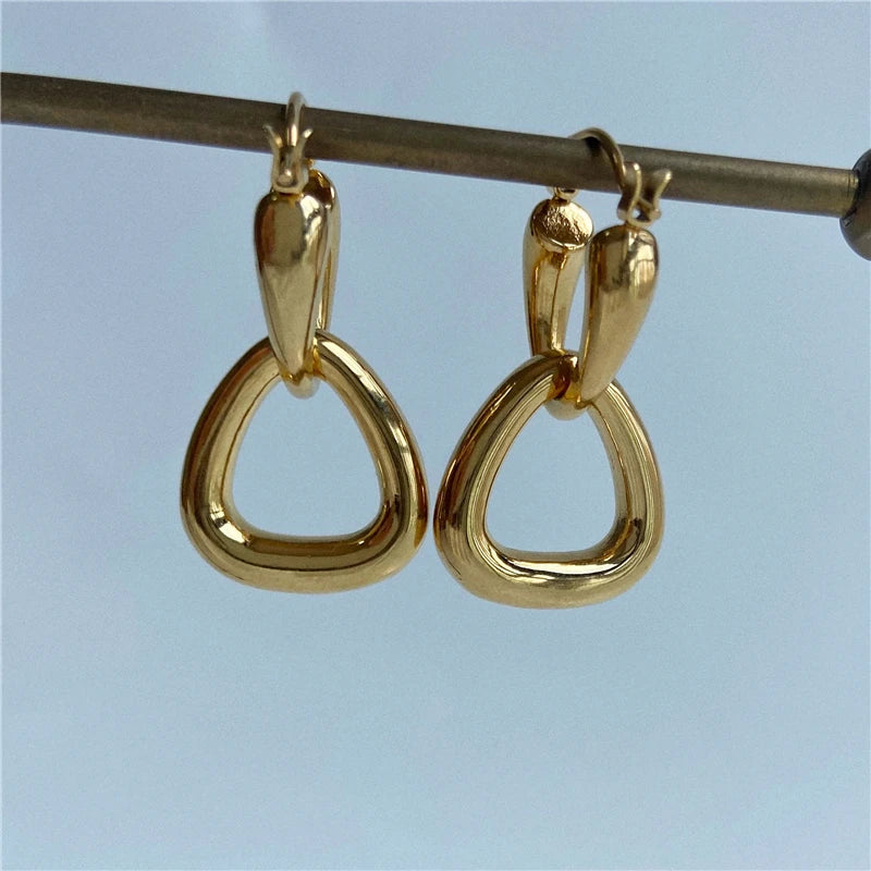 2 in 1 Convertible Gold Earrings – view 3 | C'Bella Jewelry
