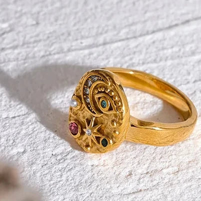 Moon Eye Charm Ring – ring, alternate view 2