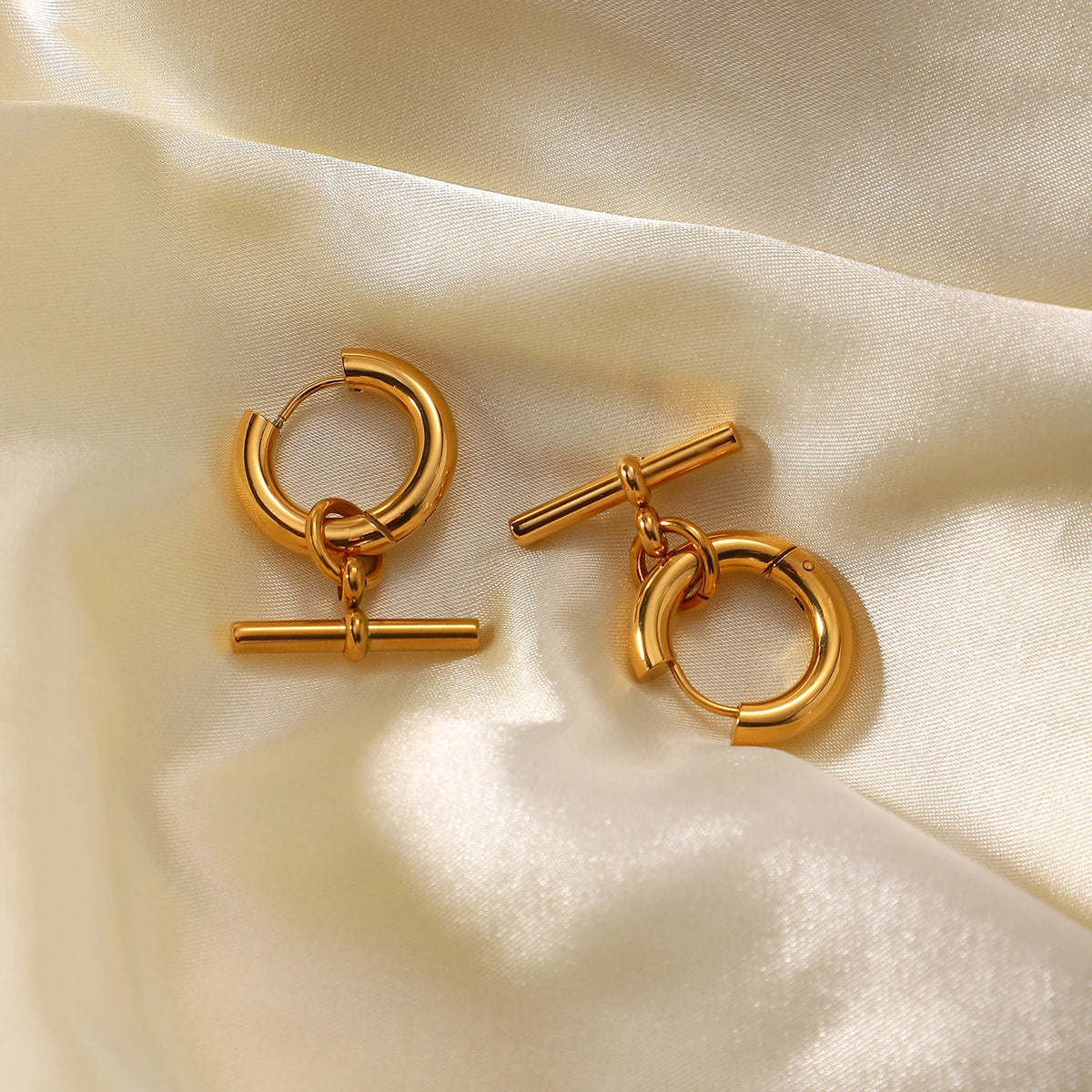 Mabel Vintage Gold Earrings – view 2 | C'Bella Jewelry