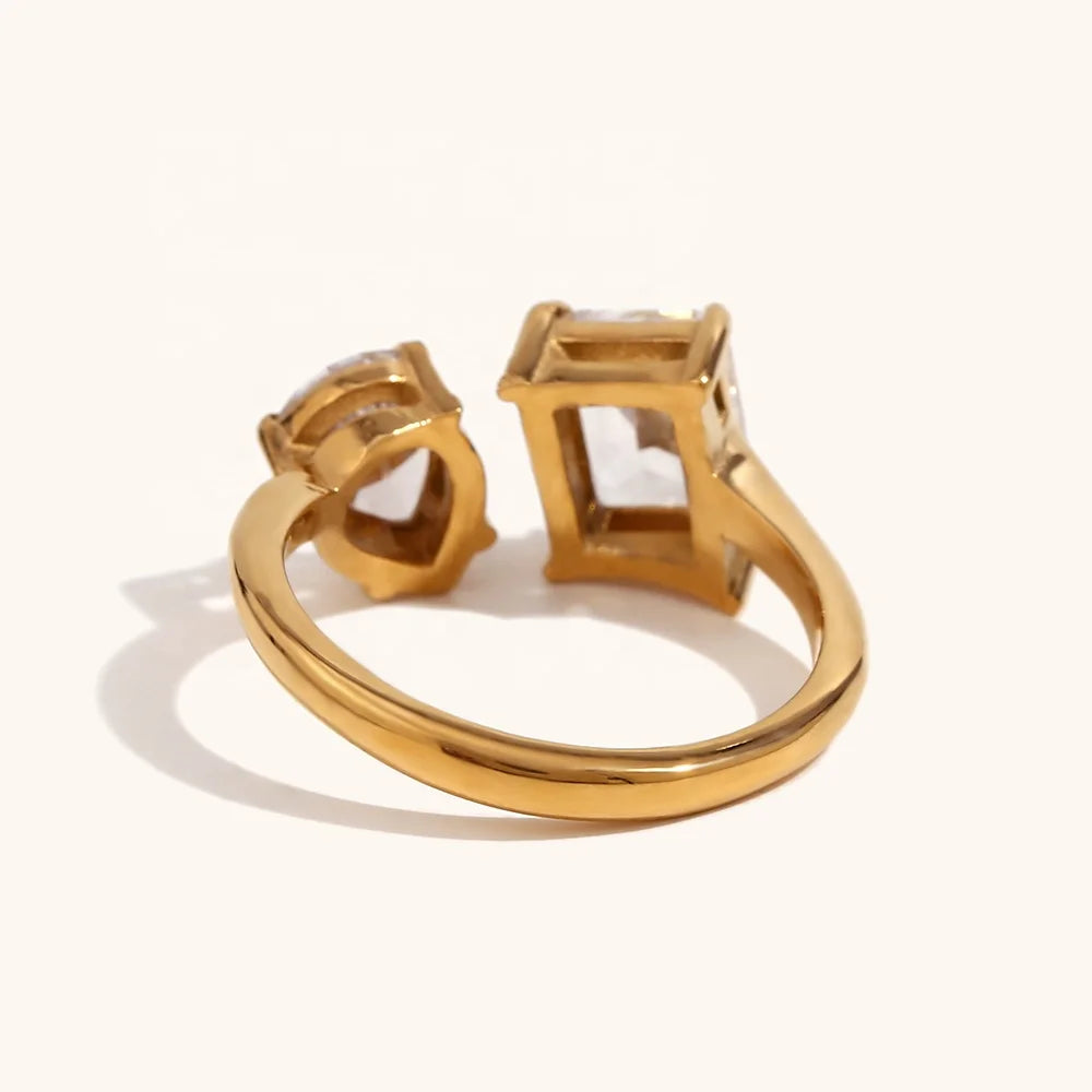 Square Zirconia Rings – ring, alternate view 4
