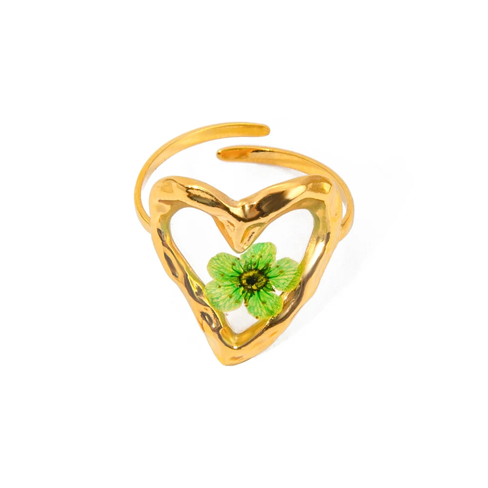 Eternal Plum Flower Ring – waterproof stainless steel ring by C'Bella Jewelry