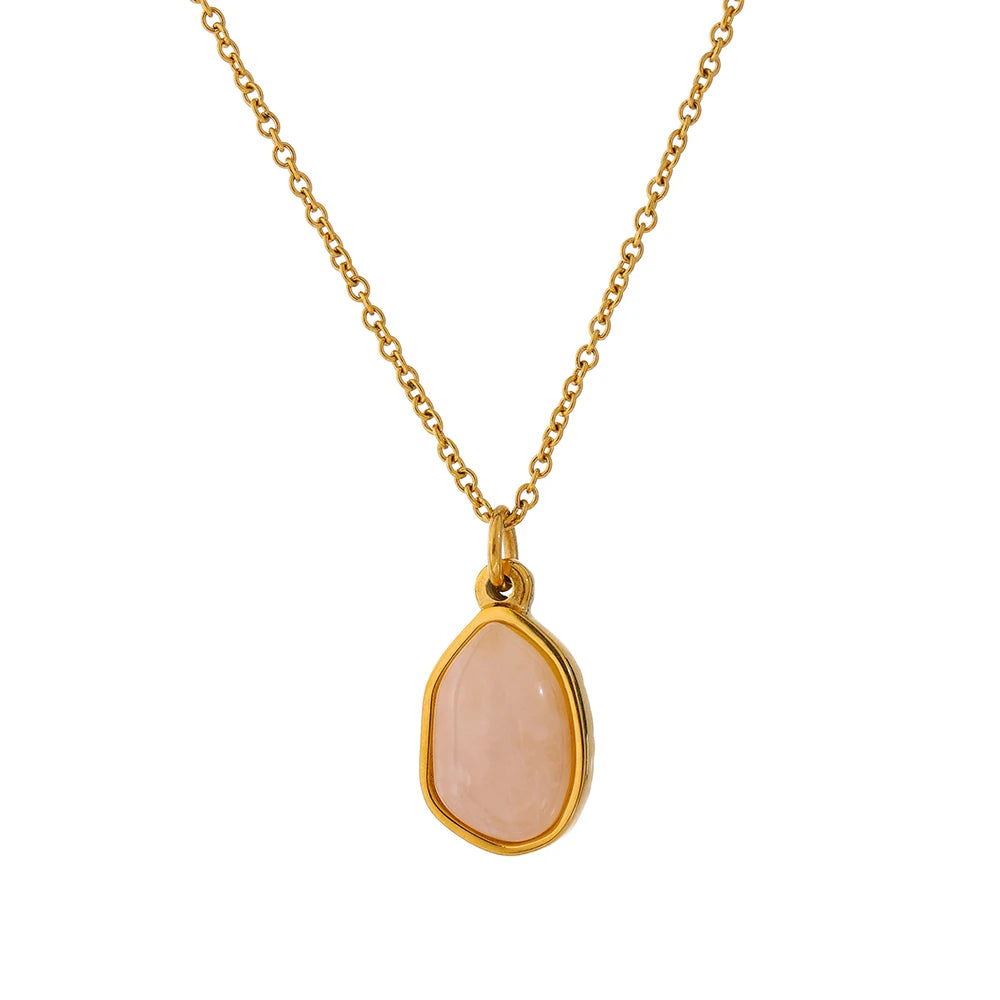 Crystal Stone Pendant Necklace – necklace, alternate view 3