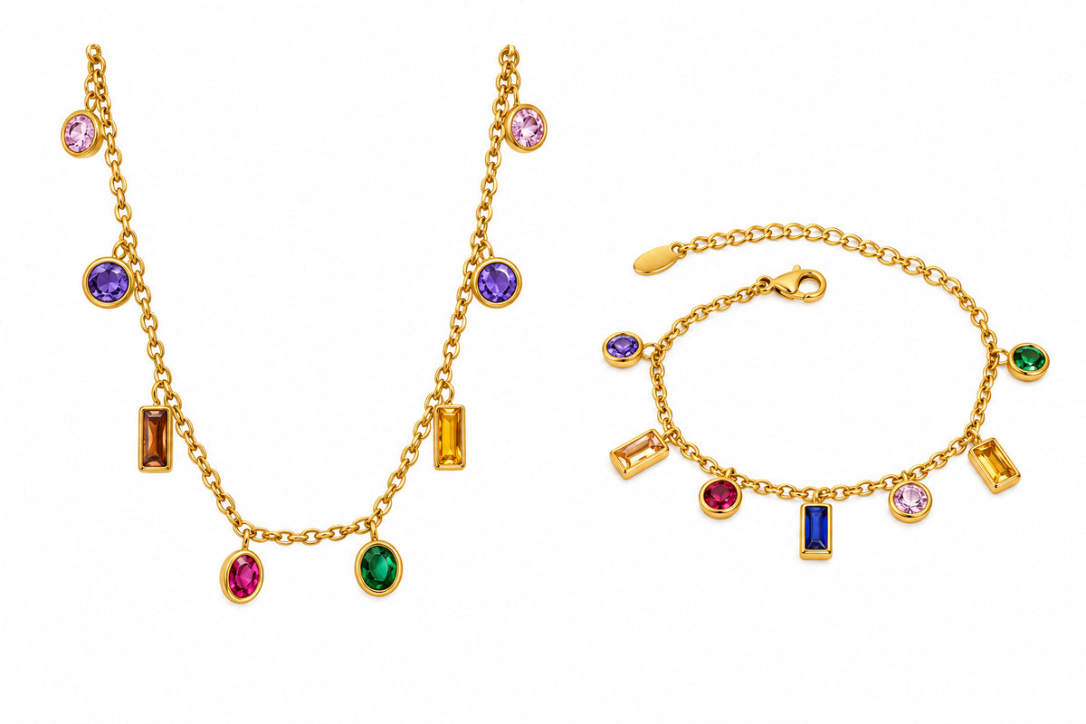 Multi-Shaped Zircon Set – jewellery set, alternate view 3