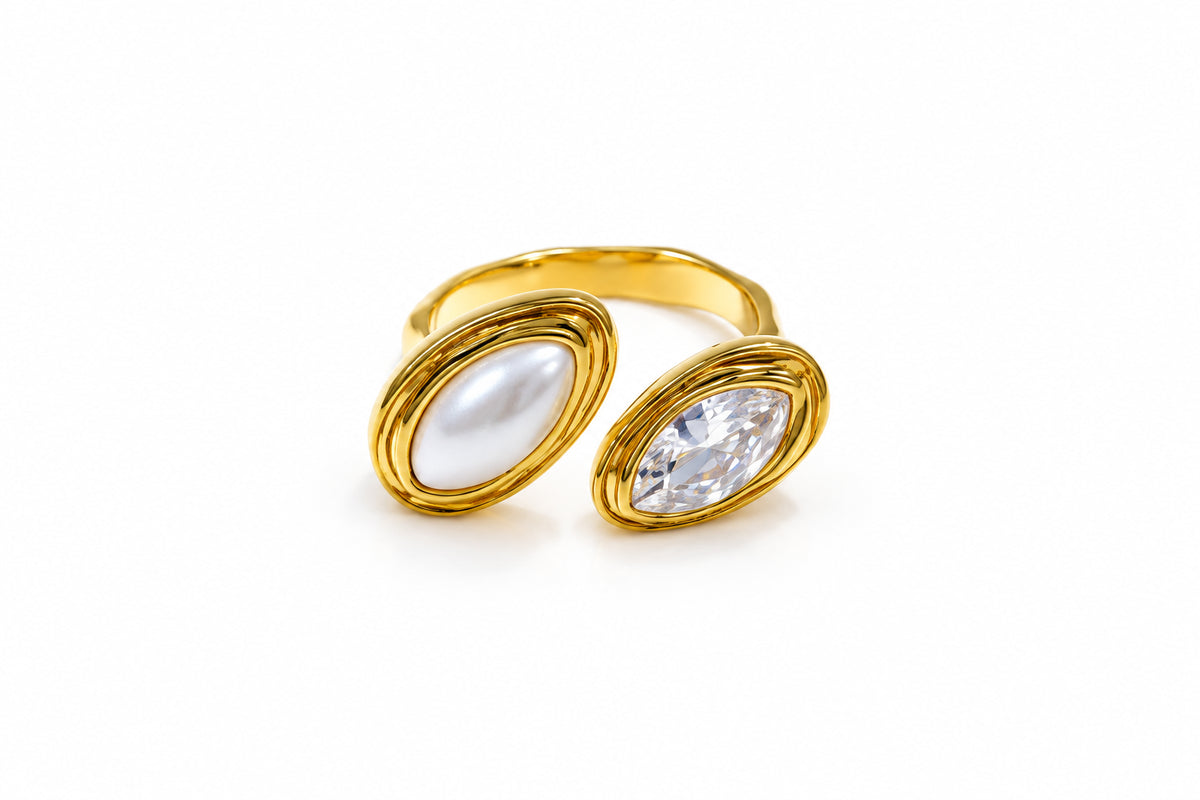 Vintage Stone and Zircon Ring – ring, alternate view 6