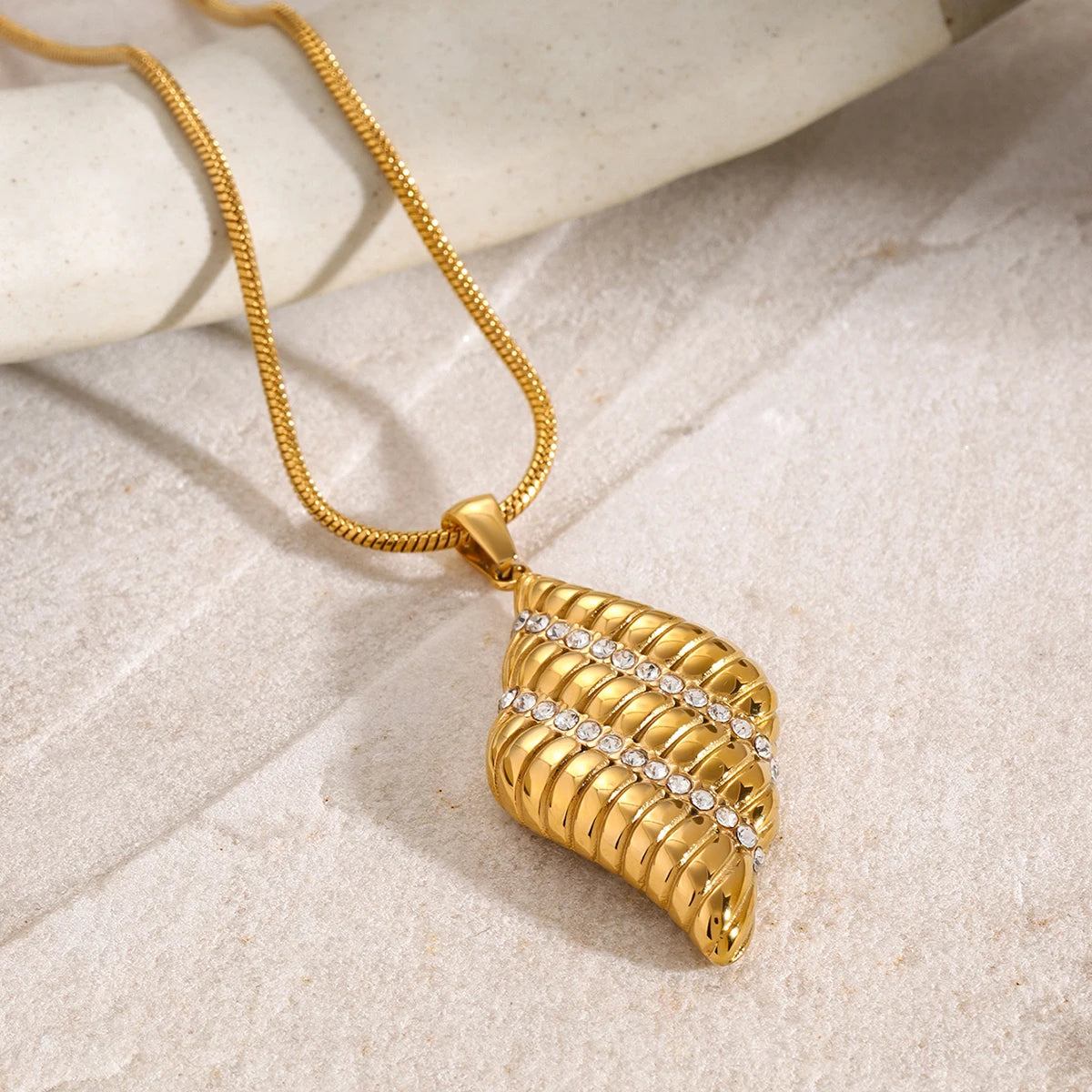 Swirl Spiral Necklace – necklace, alternate view 3