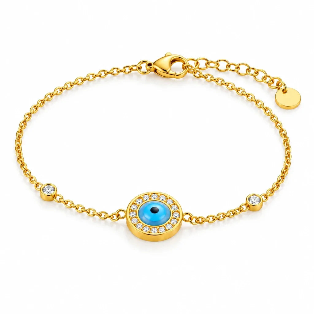 Hypoallergenic gold charm bracelet for sensitive skin