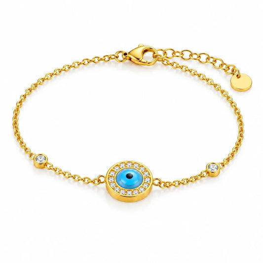 Hypoallergenic gold charm bracelet for sensitive skin