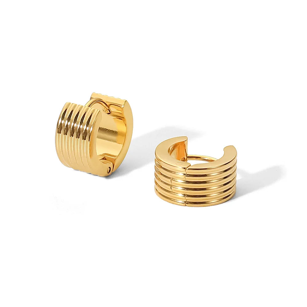 Tarnish-resistant stainless steel hoop earrings
