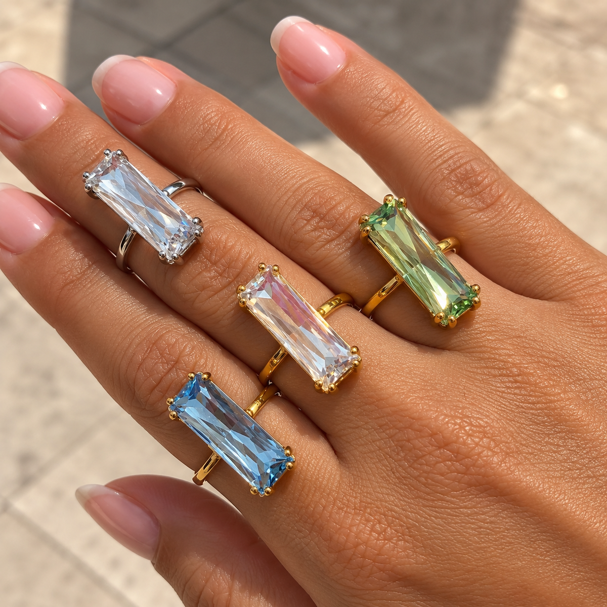 Emerald Cut Open Ring by C'Bella Jewelry – view 2