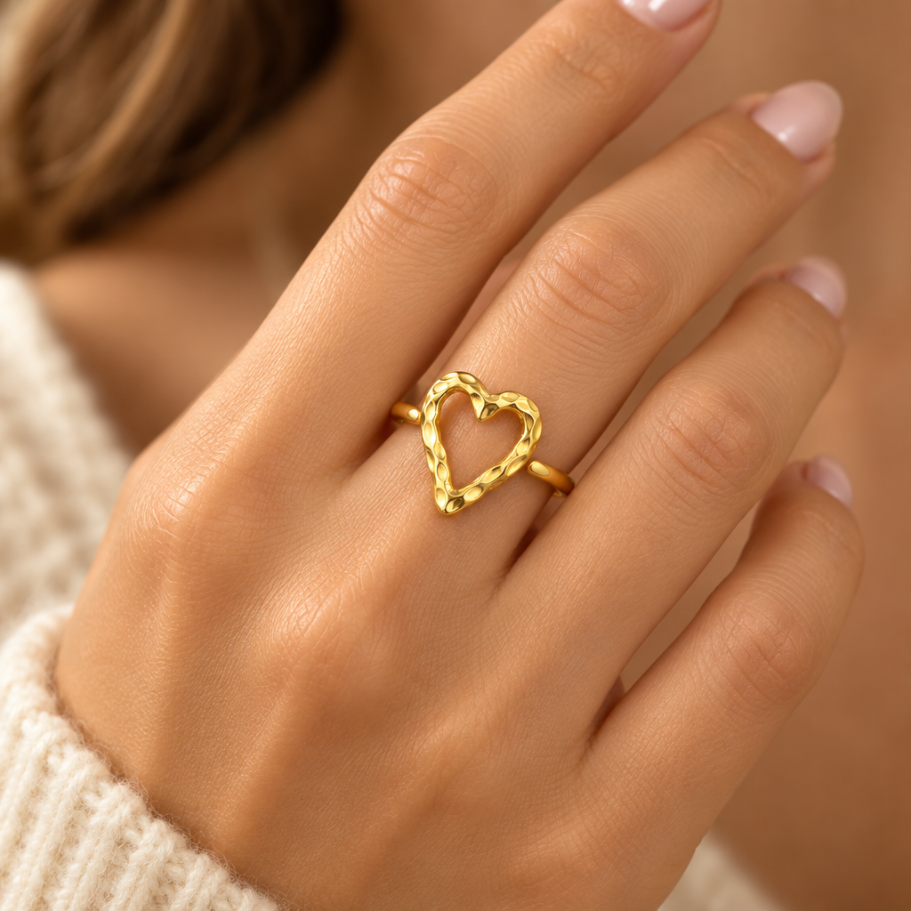 Lava Heart Ring – lava stone heart ring by C'Bella Jewelry