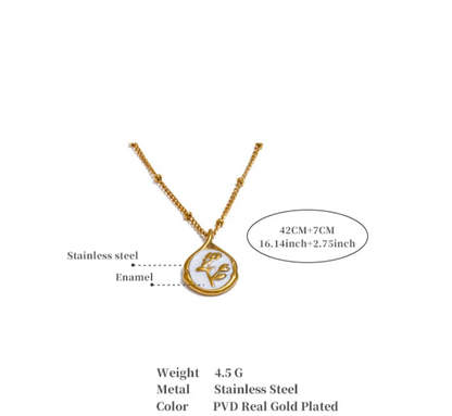 Enamel Flower Necklace