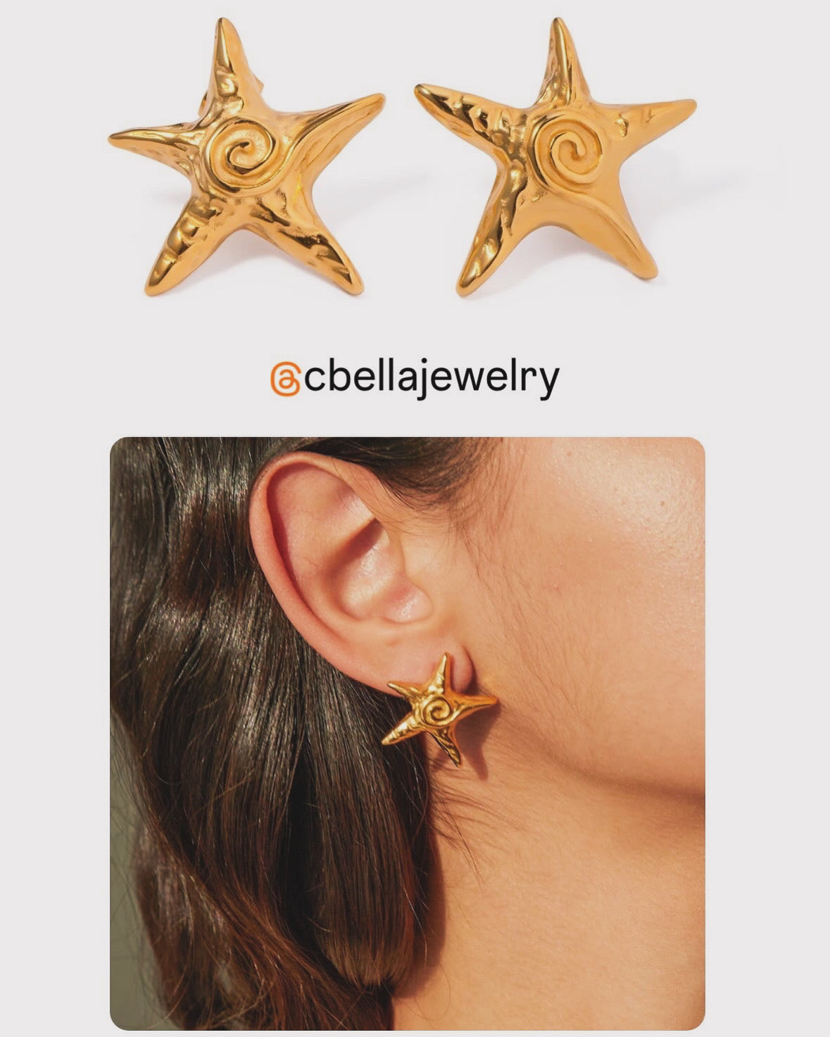 Lava Star Stud Earrings