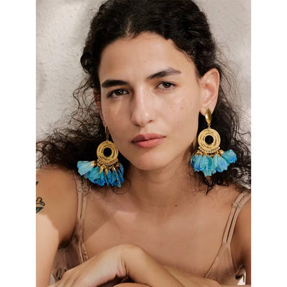 Fairy Blue Earrings – detail view by C'Bella Jewelry