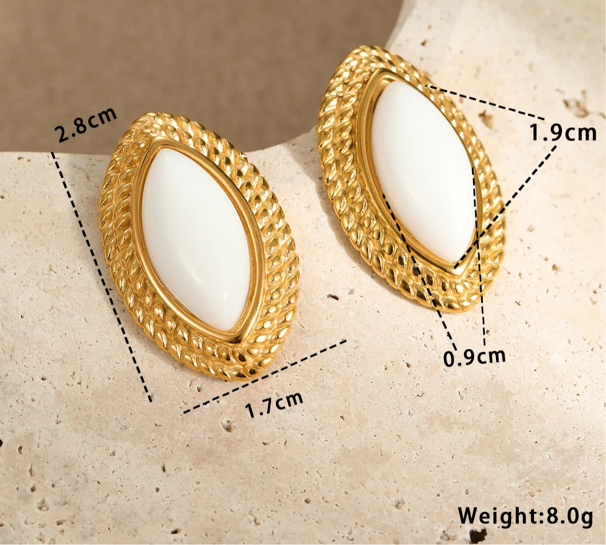 Oval Shard Earrings