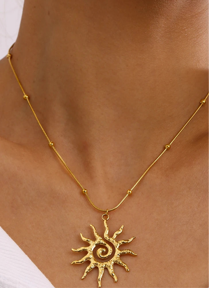 Spiral Sun Necklace