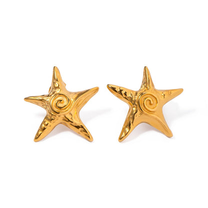 Lava Star Stud Earrings