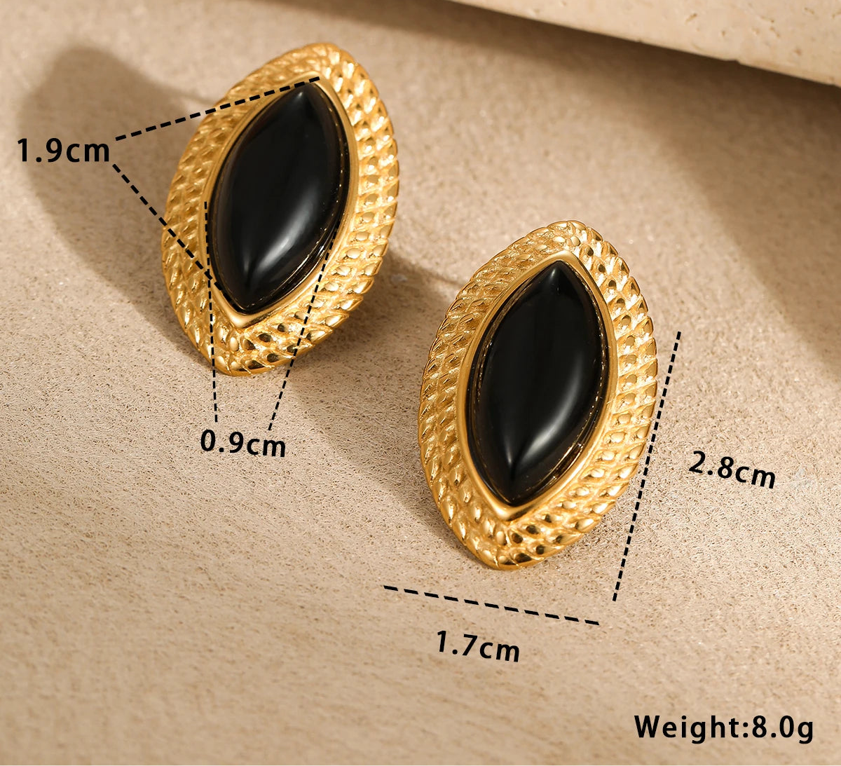 Oval Shard Earrings