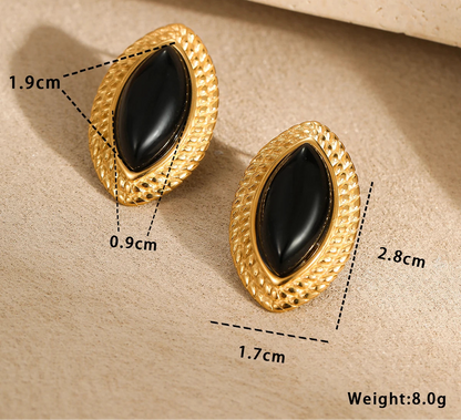 Oval Shard Earrings