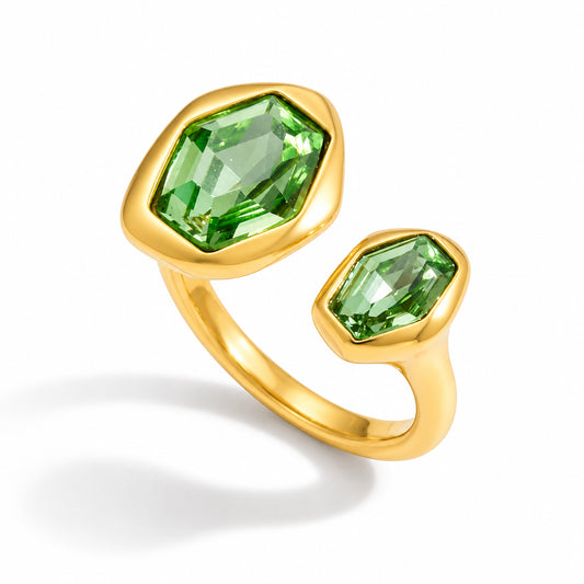 Green Zircon Asymmetric Ring – ring, alternate view 2