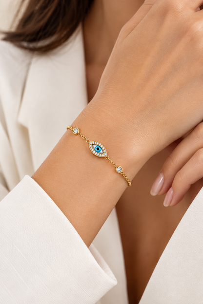 Evil Eye Link Bracelet by C'Bella Jewelry – view 1