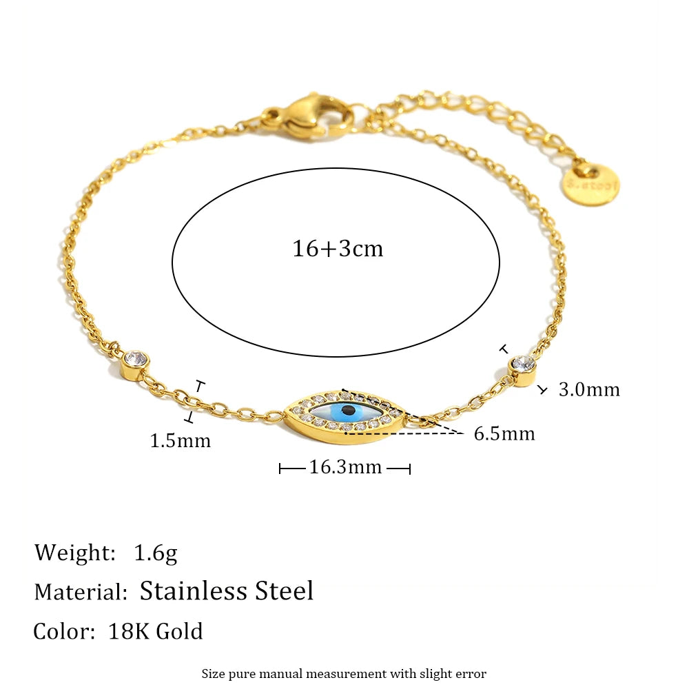 Evil Eye Link Bracelet by C'Bella Jewelry
