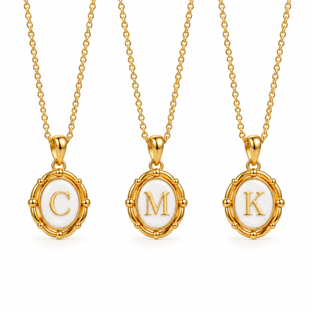 Personalised Initial Necklace – gold letter necklace by C'Bella Jewelry