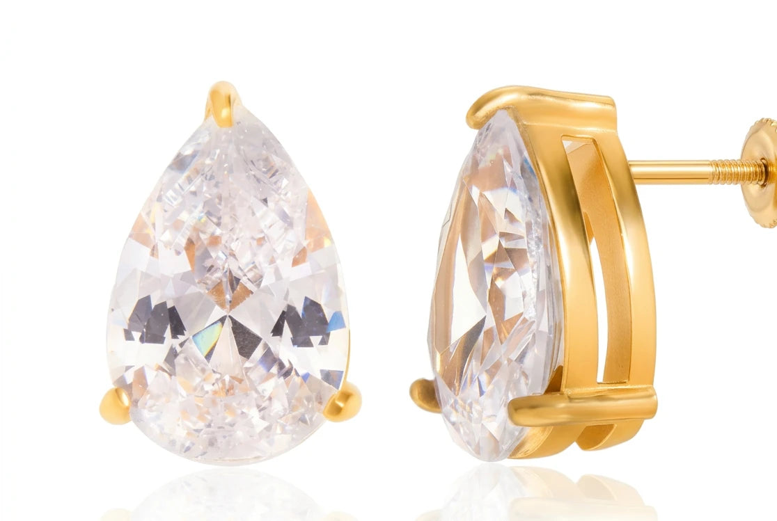 Solitaire Zircon Stud – Drop