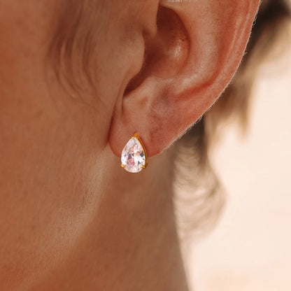 Solitaire Zircon Stud – Drop