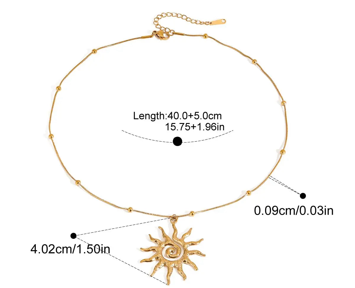 Spiral Sun Necklace