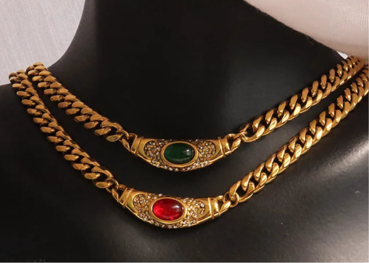 Vintage Chain Pendant Necklace