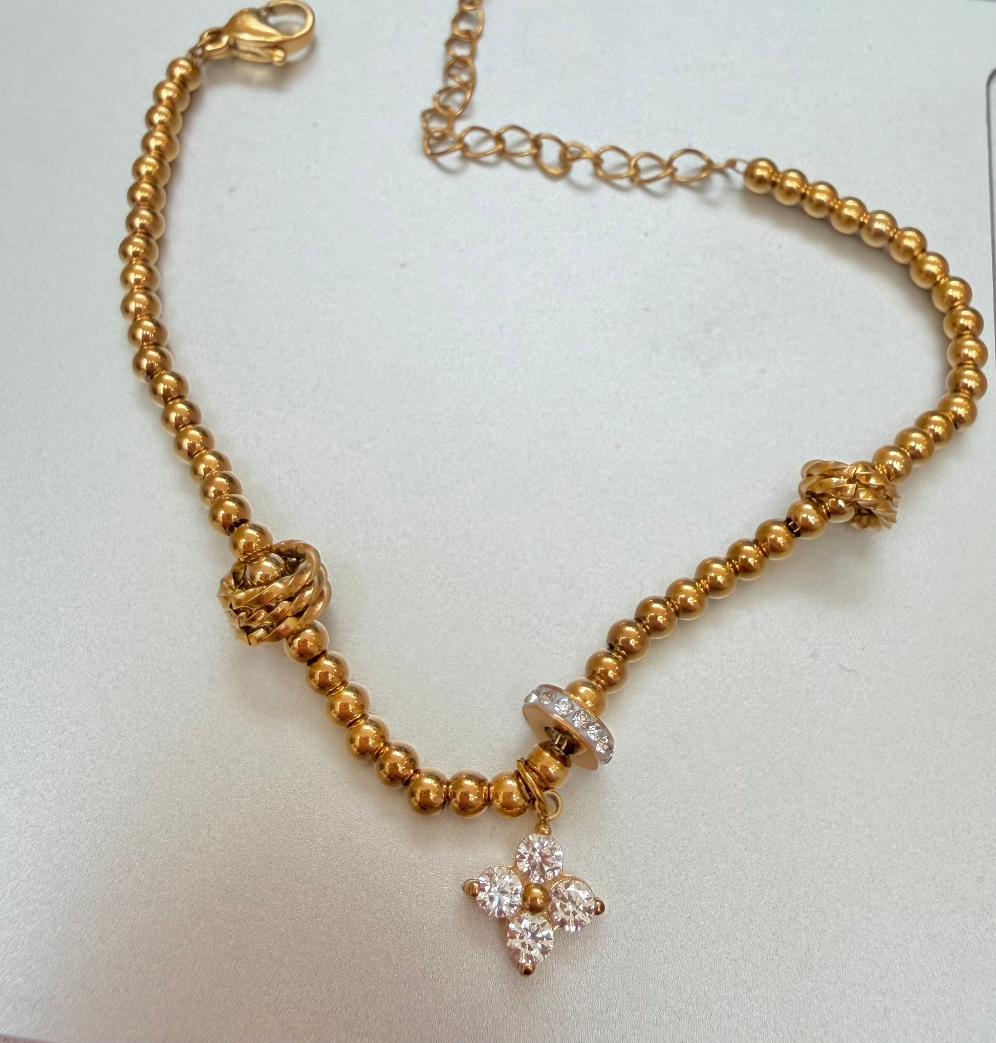 Flower Charm Bead Bracelet – alternate view 3