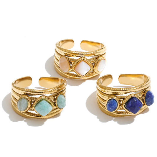 Vintage Stone Ring – adjustable gemstone ring by C'Bella Jewelry