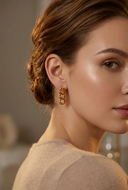 Sienna Gold Statement Earrings