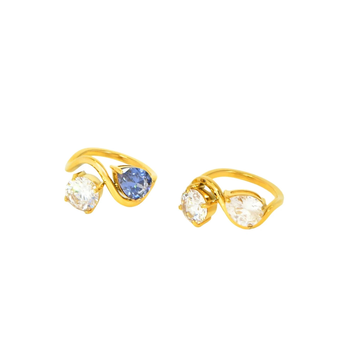 Teardrop Curve Ring – waterproof gold ring by C'Bella Jewelry