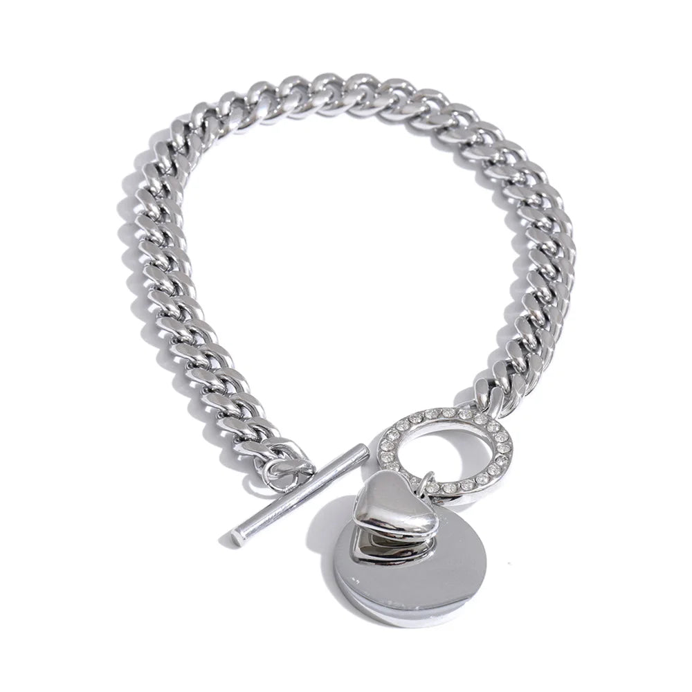 Halo Chunky Chain Set by C'Bella Jewelry
