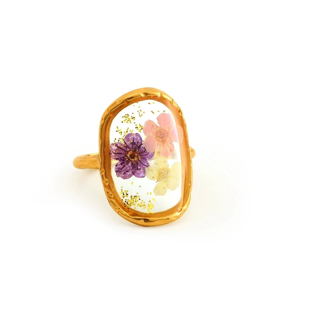 Pressed Flower Ring by C'Bella Jewelry