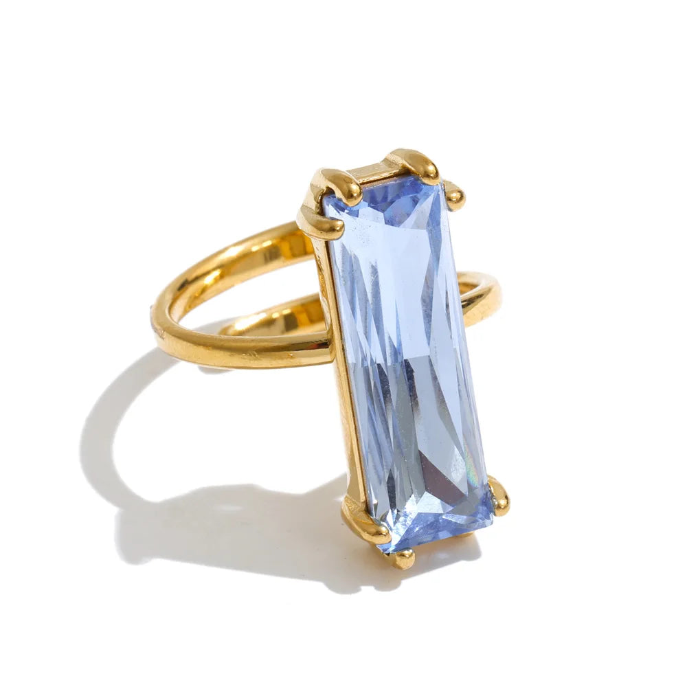 Emerald Cut Open Ring by C'Bella Jewelry