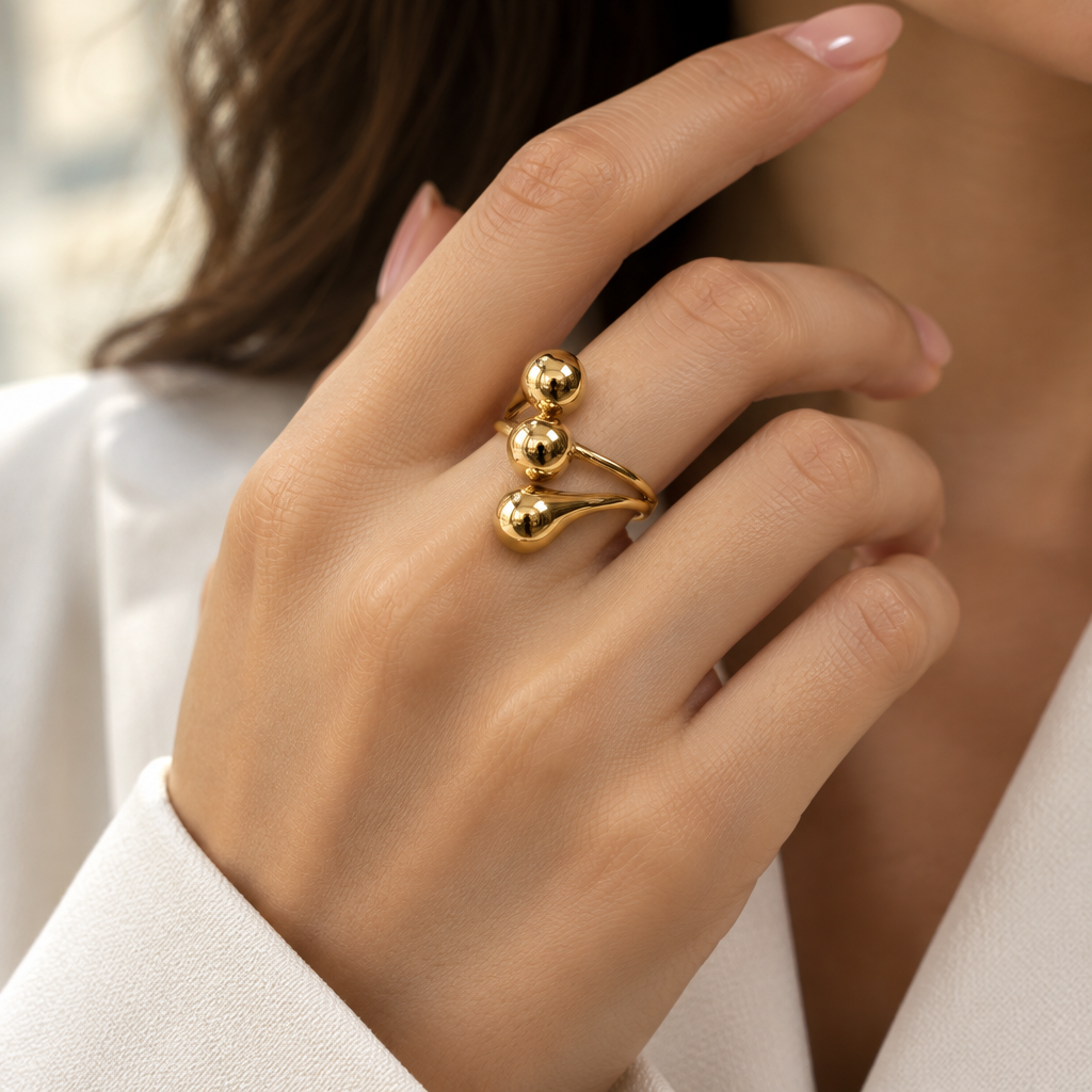 Amber Ring – adjustable ring by C'Bella Jewelry