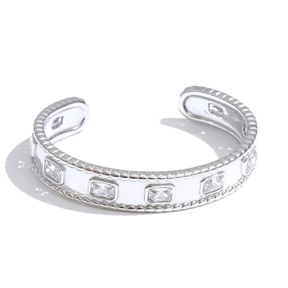 Baguette Statement Bangle by C'Bella Jewelry