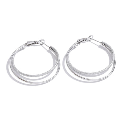 Double Hoop Drop Earrings by C'Bella Jewelry