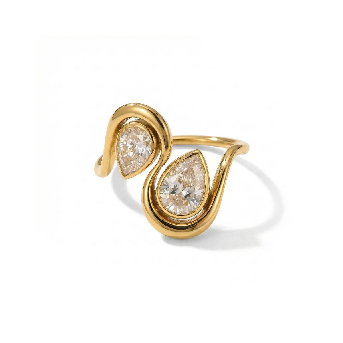 Solitaire Teardrop Ring by C'Bella Jewelry